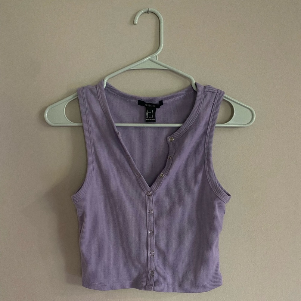 Forever 21 purple crop top